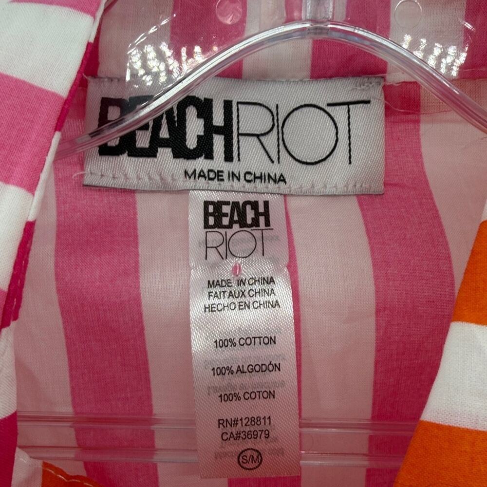 Beach Riot Alexa Top Sunset Stripes - Pink/White/Orange - S/M - Picture 3 of 7
